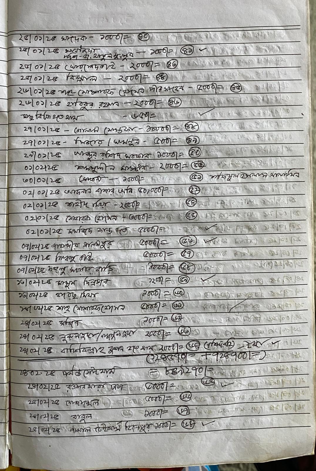 Income Record Page 3