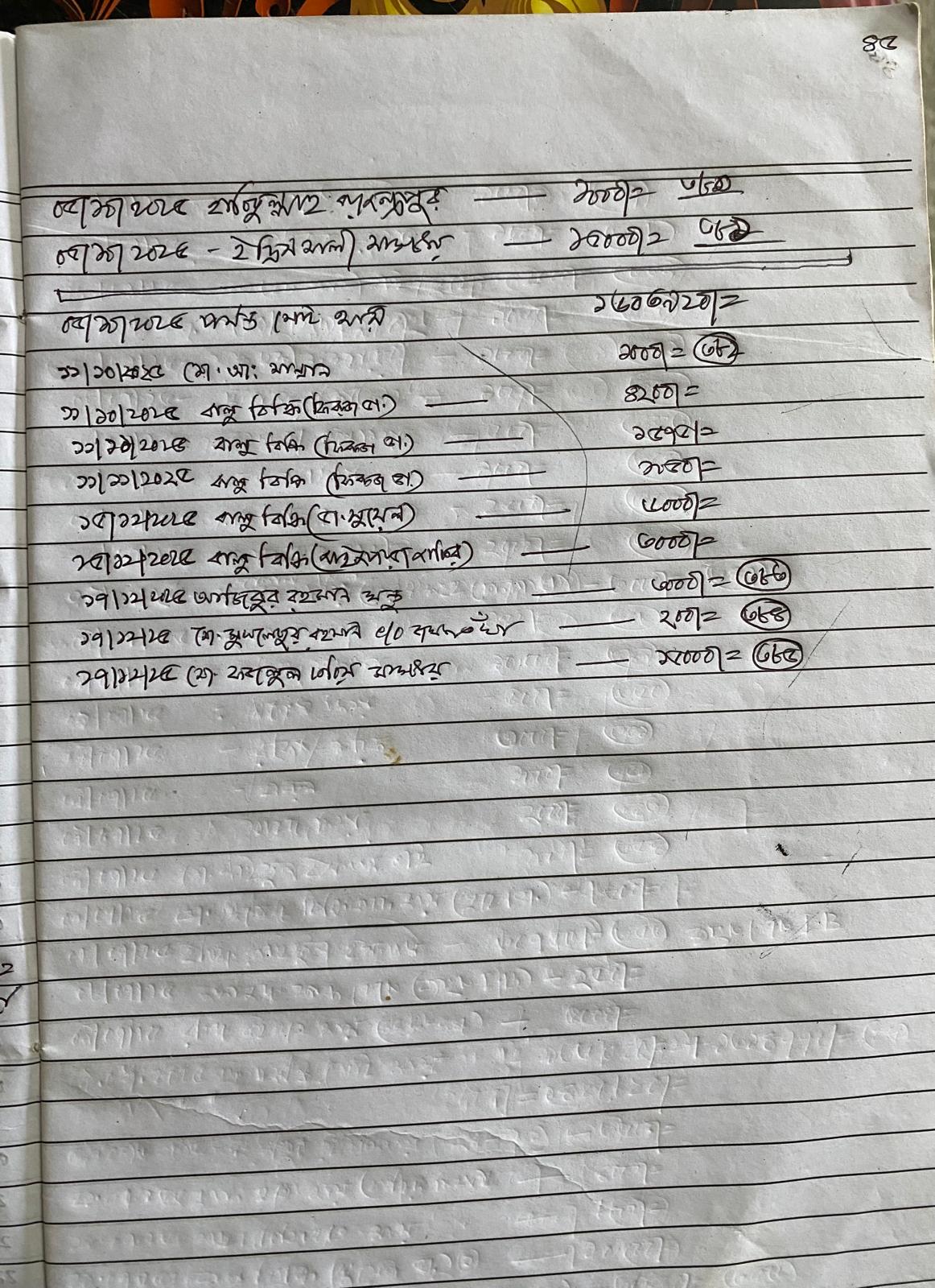 Income Record Page 9